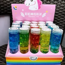 Креативный модный Радужный Звездный блестки красочный пудинг Кристалл грязи слизи жемчужная глина ручной работы