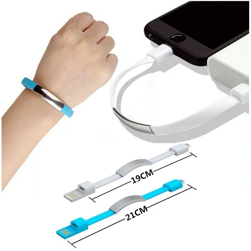 

Charging Braclet Charge Line To Mobile Phone Portable Data Line Outdoor Mini Micro Usb Bracelet Charger Data Charging Sync Cord