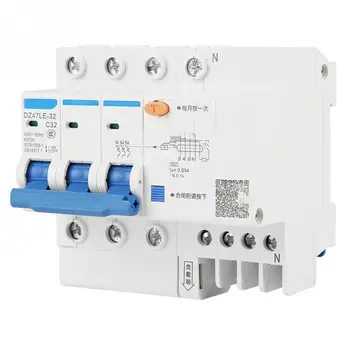 

High Quality DZ47LE-32 3P+N C32 RCCB Residual Current Circuit Breaker 230V 32A 30mA