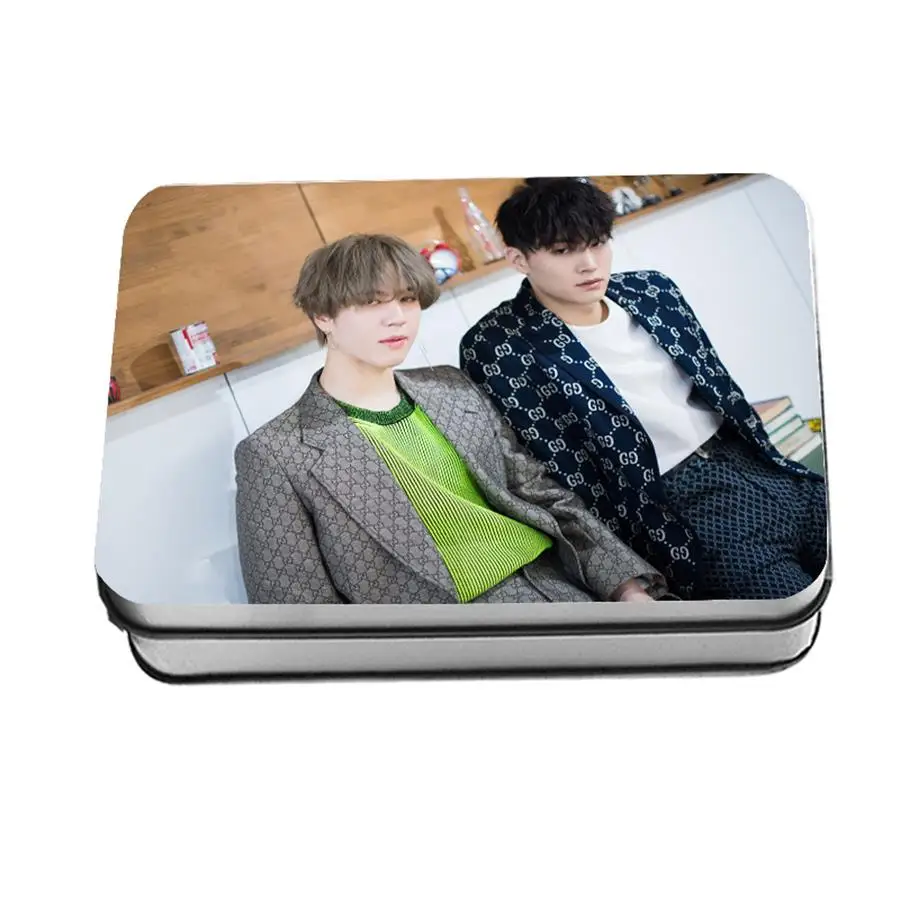 Kpop GOT7 JUS2 Albunm Focus Polaroid Lomo Photo Card коллективные фотокарты с металлической коробкой 40