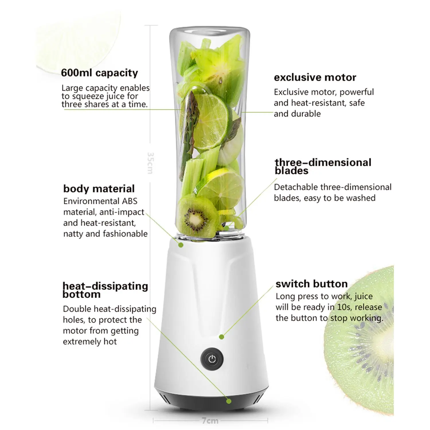 

Portable Electric Juicer Blender Fruit Baby Food Milkshake Mixer Meat Grinder Multifunction Juice Maker Machine U.S. regulatio