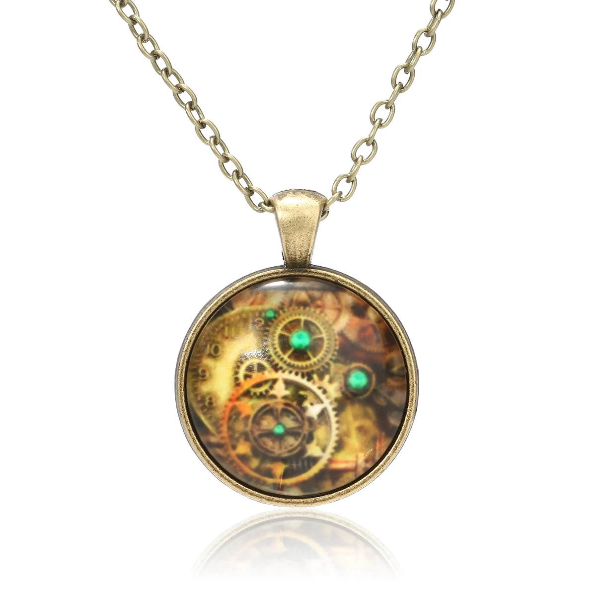 Vintage Jewelry Compass watch Necklace Pendant Fashion Charming Gear