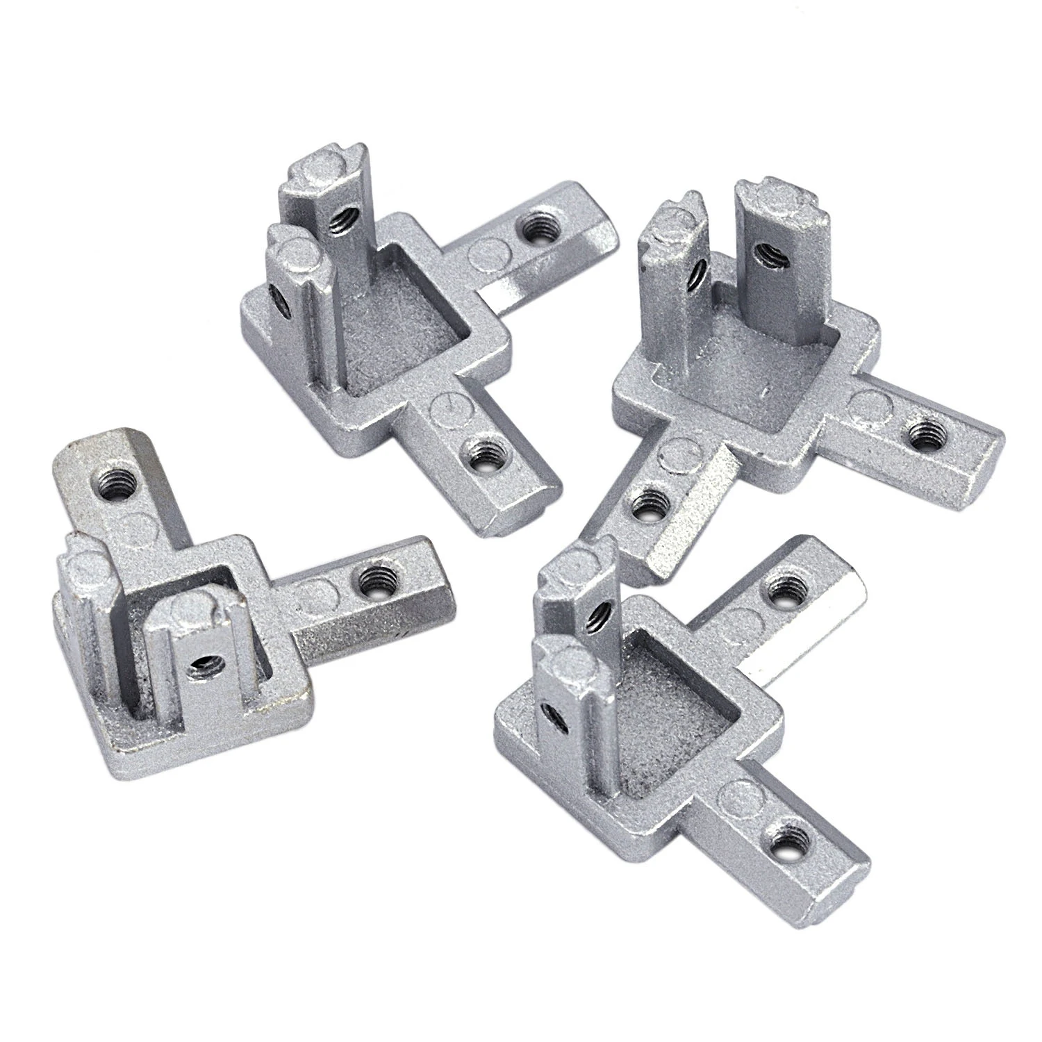 

ELEG-3-Way End Corner Bracket Connector for T slot Aluminum Extrusion Profile (Pack of 4, with screws)