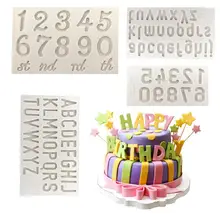 Цифры и буквы силиконовые мыло формы торт выпечки Инструменты шоколада Плесень Кондитерские хлеб Инструменты для тортов