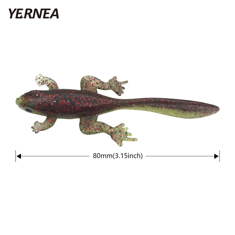 Yernea 1 шт. 3 7g 4 цвета Мягкая рыболовная блесна в виде лягушки Головастик приманка