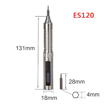 

Electric Power Screwdriver Mini ES120 Precision Motion Control Cordless with STM32 CPU 3 Axis Gyro PH00 SL2 Bits Portable Pouch