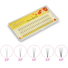 Kimcci профессиональные Кластерные ресницы человека Расширение прививка натуральный мягкий светильник ручной работы накладные норковые ресницы макияж реснички