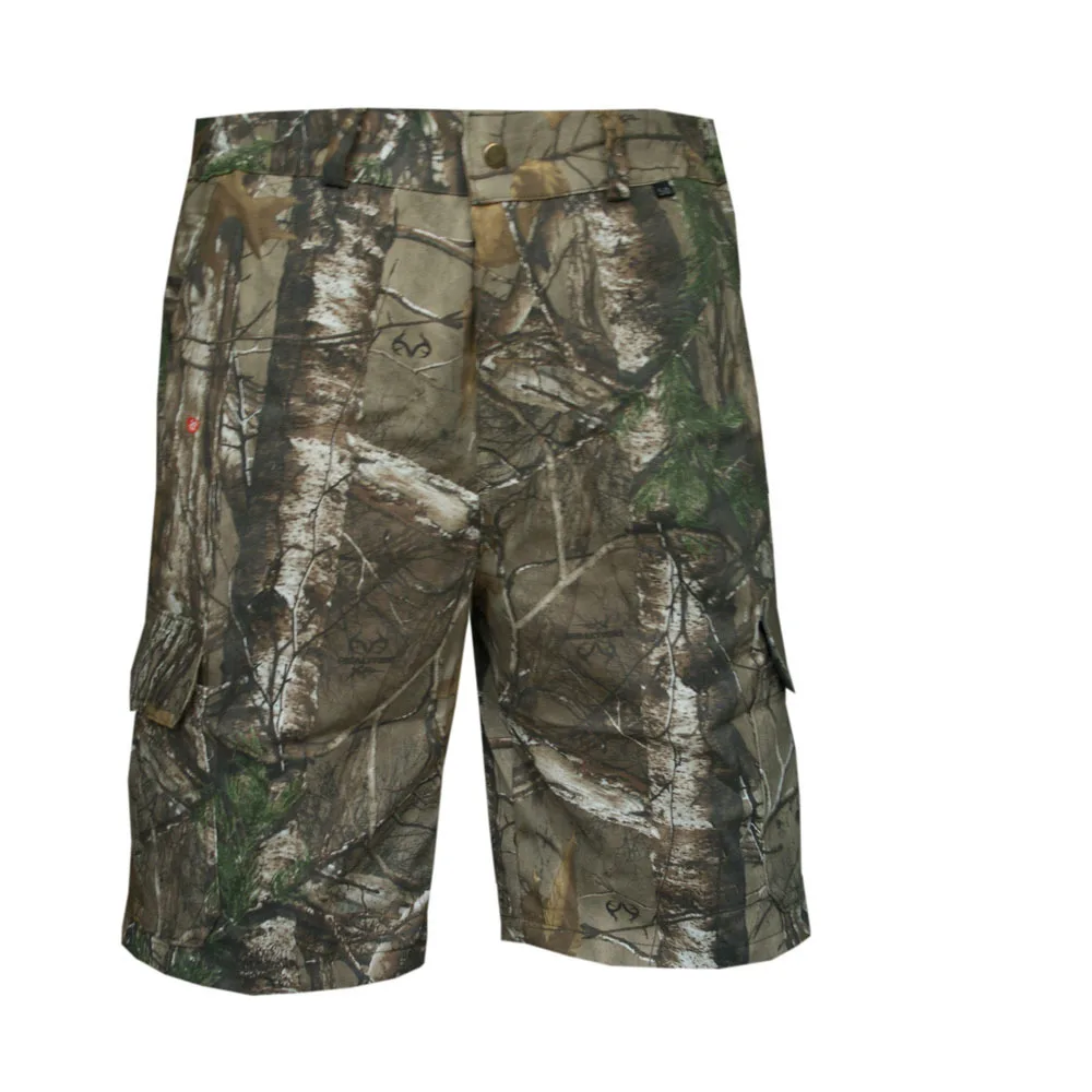 Летние мужские свободные камуфляжные хлопковые дышащие шорты+ футболка для альпинизма, охоты, рыбалки, верховой езды, короткие брюки, топы