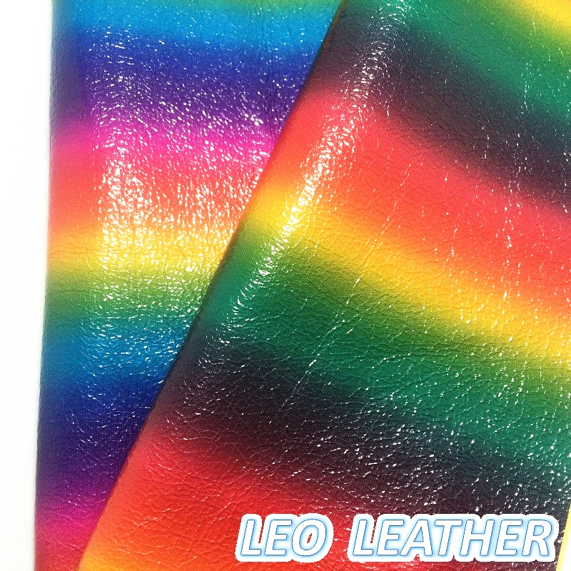 1 шт. 21x29 см Размер A4 синтетическая кожа ткань радужной кожи с принтом для DIY