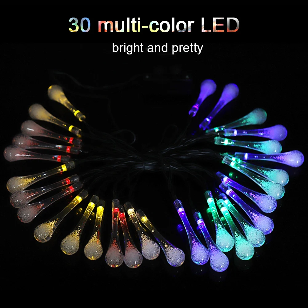 

6m LED Solar Powered Multi-Color Wire String led light string Fairy Light Outdoor Waterproof Christmas Decor DIY Decoration Lamp