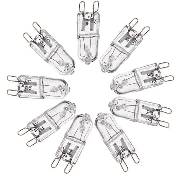 

5pcs Super Bright durable G9 220V Halogen Lamp Light Bulb 40W Halogen G9 220V Warm White Indoor Clear Halogen Bulb