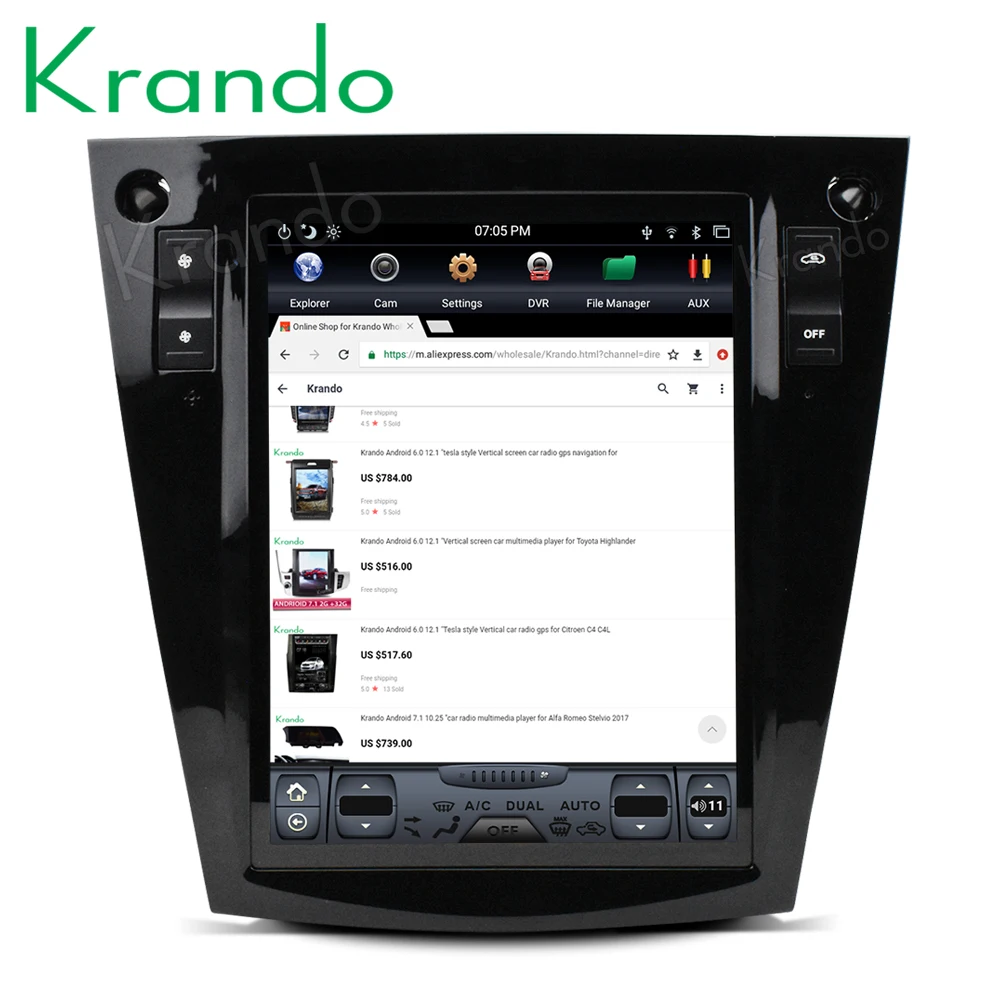 Flash Deal Krando Android 8.1 10.4" Vertical screen car dvd audio player For Subaru Forest /XV 2012-2017 gps navigation multimedia system 3