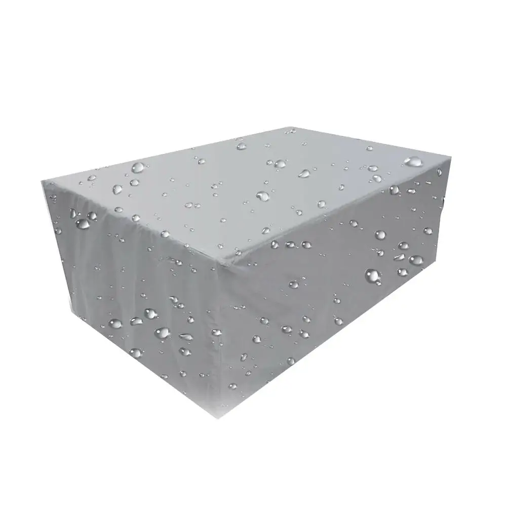 

Outdoor Garden Furniture Cover Silver Gray 210D Oxford Cloth Waterproof Table Cover Outdoor Table Cover High Quality 2019 New