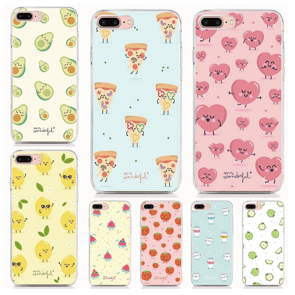 

For Moto E5 G6 Z3 P30 G6 Play P30 Note G7 G6 G5 Plus Z4 Play Case Funny Cute fruit Cover Coque Shell Phone Case