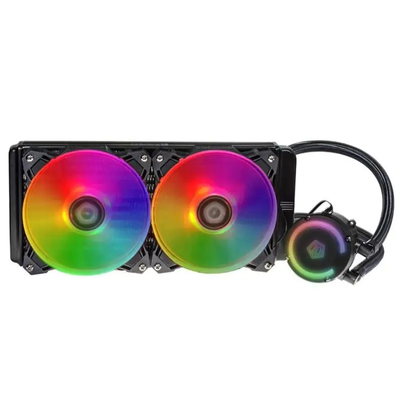

CPU Fan Water Liquid Cooler Radiator for Intel/AMD with RGB Light 4pins DC 7v 2.16w Computer CPU Cooler for Laptop Desktop