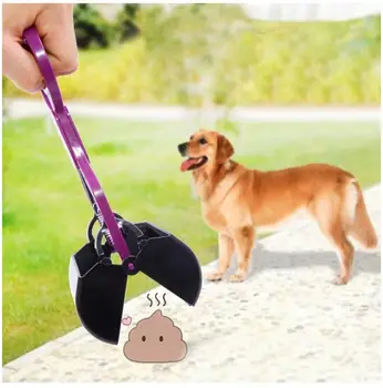 

28cm Durable Pet Supplies Accessories Pet Dog Long-handle Poop Pickup Clip Yard Cleaning Shovel Tool