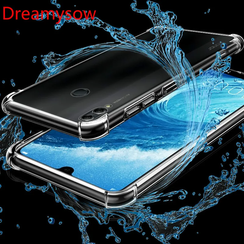 

Case For Huawei Honor P smart plus 2019 V20 8C Cases Clear Transparent Bumper TPU Silicone Shockproof Cover for Nova 3i 3 Capa