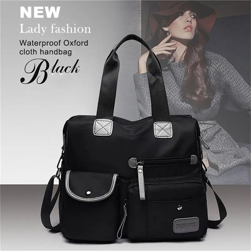 

New Ladies Fashion Waterproof Oxford Tote Bag Casual Nylon Shoulder Bag Mummy Bag Large Capacity Canvas Bag