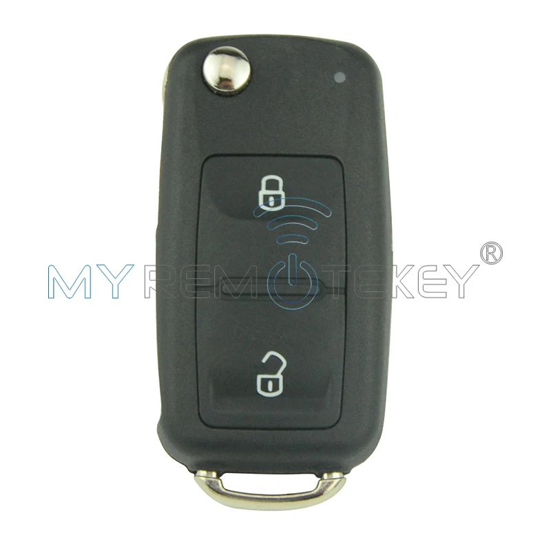 Remtekey Flip car remote key shell case HU66 2 button 5K0837202AD for VW Passat Jetta Golf Polo Beetle Tiguan 5K0 837 202 AD