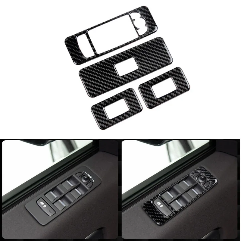 

Car Real Carbon Door Window Switch Cover Trim For Land Rover Discovery Sport 2015-2018