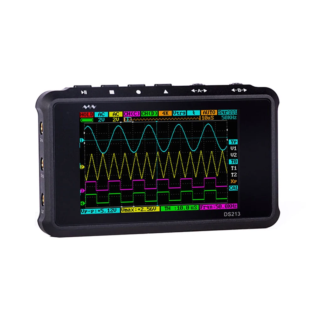 

Mini DS213 Digital Ultralight Oscilloscope USB Rechargeable Handheld Oscilloscope Kit With Built-in Lithium Battery