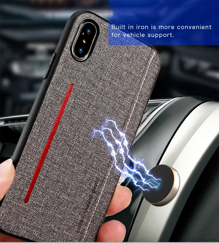 Магнитный адсорбционный чехол для телефона Moskado iPhone 11 Pro Max 6 7 8 6s Plus X XR XS из ткани с