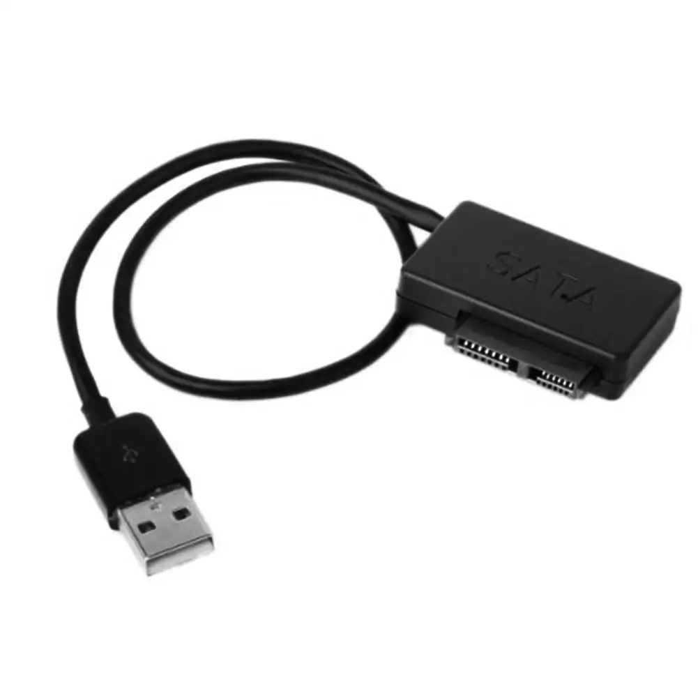 SATA к USB адаптеру 6 P + 7 P SATA к USB2.0 cd-rom кабель 13Pin адаптер Коробка для ноутбука cd/DVD rom Slimline привод конвертер HDD Caddy