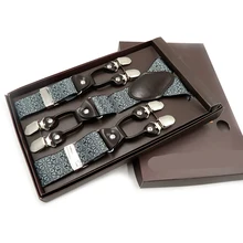 Новинка года для мужчин 6 клип кожаный ремешок для взрослых печати серии европейский и американский стиль 6 клип синий кешью высокое