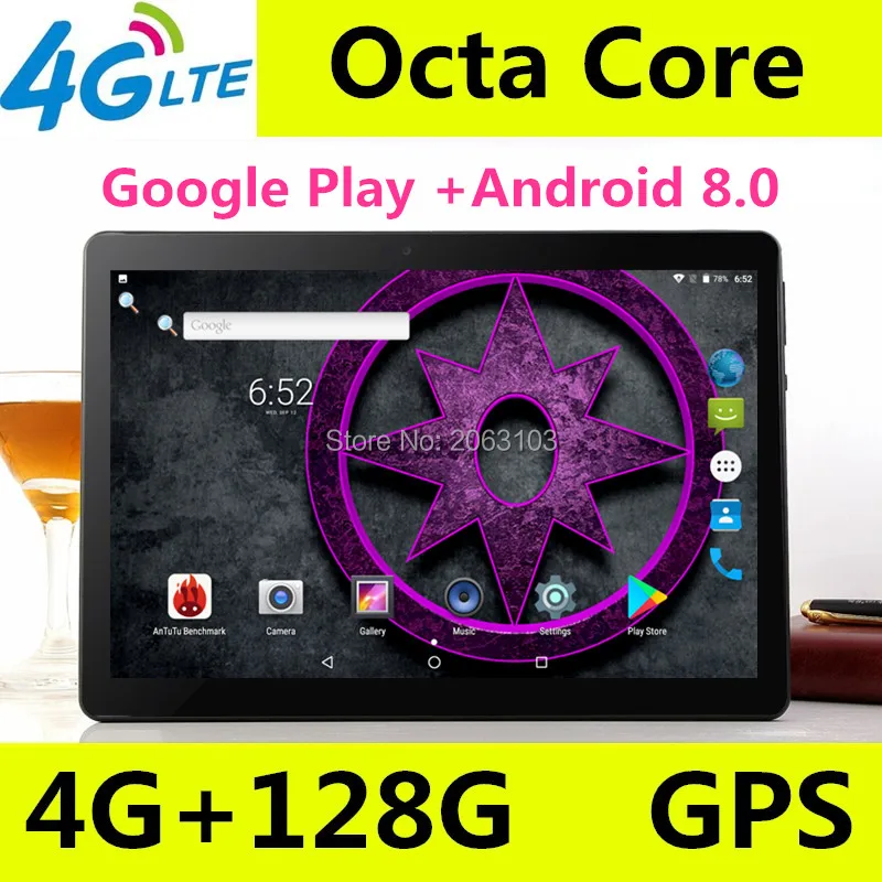

10 inch tablet pc Android 8.0 octa core RAM 4GB ROM 128GB Dual SIM Bluetooth GPS 1920*1200 IPS tablets pcs best Christmas gift