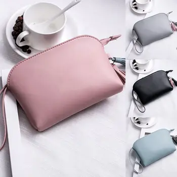 

Women's casual clutch bag fashion solid color tassel zipper multi-function clutch