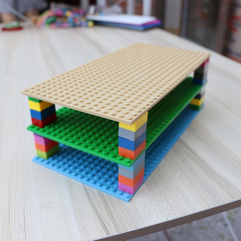 

10 colors Double Sides 16*32 Dots DIY Building Blocks Base Plate Compatible with Legoes Action Figures For Baby Toys 5pcs/lot