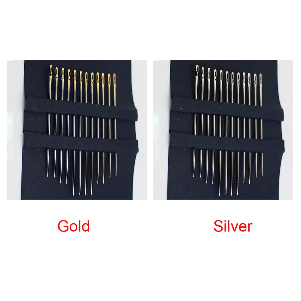 

Household Tools Multi-size Needles Side Opening Stainless Steel Hand Sewing 12pcs Darning