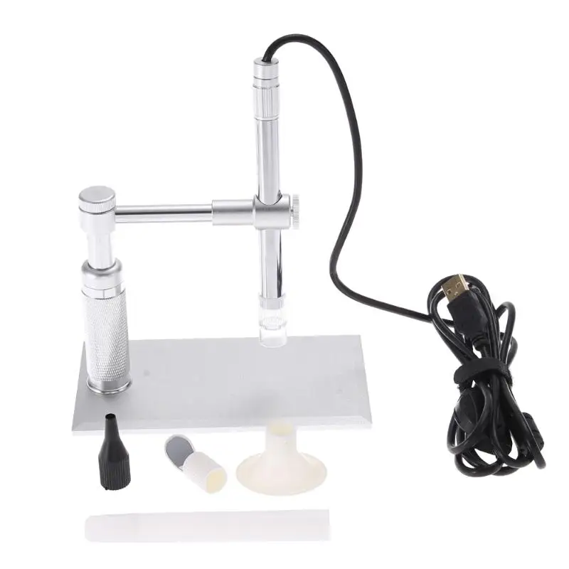 

2MP USB Digital Microscope 500x 8 LED Camera Stand Microscopy PCB Inspection Camera Endoscope Loupe Webcam