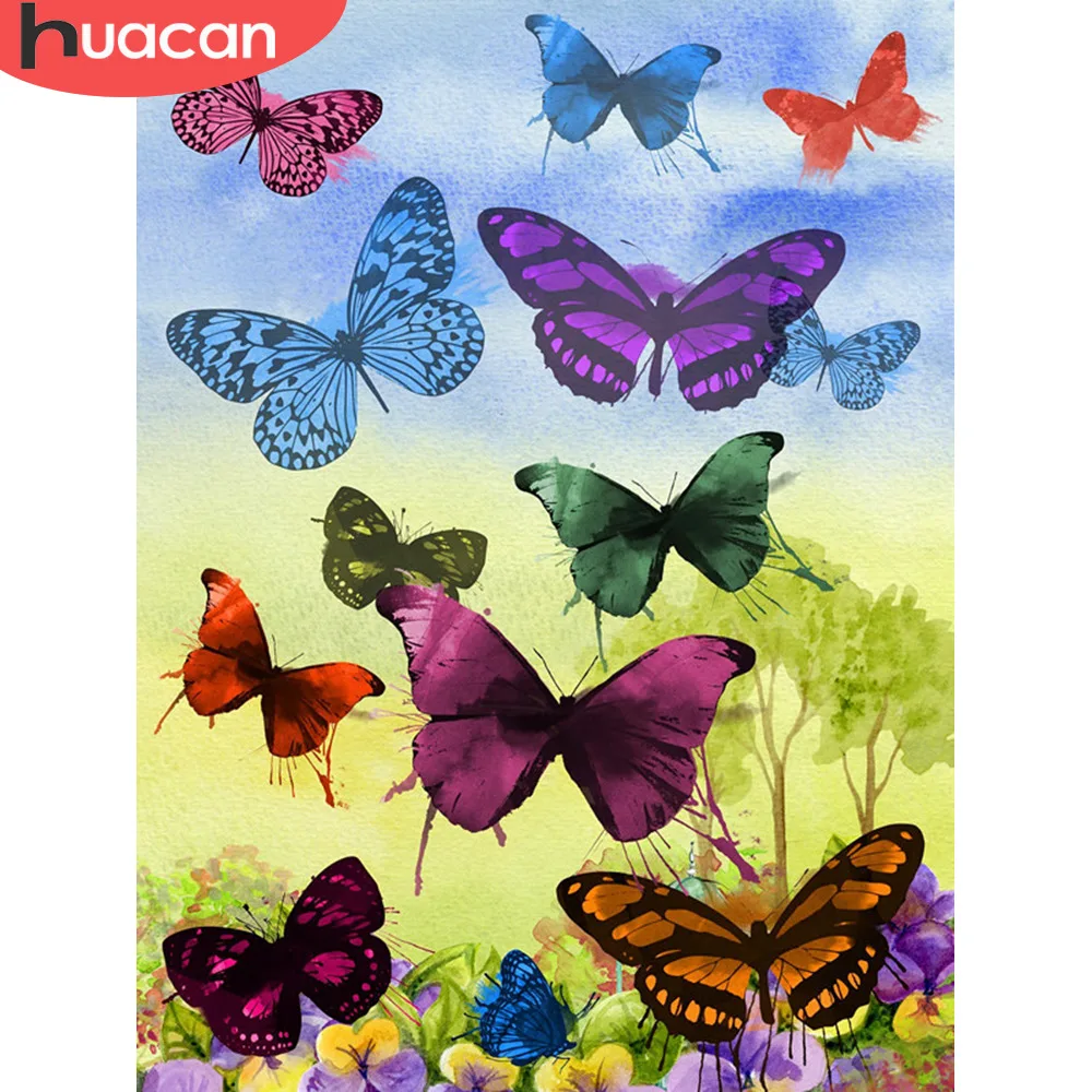 

HUACAN 5D DIY Diamond Painting Full Square Animal Butterfly Diamond Mosaic Embroidery Sale Rhinestone Picture Home Decor Gift