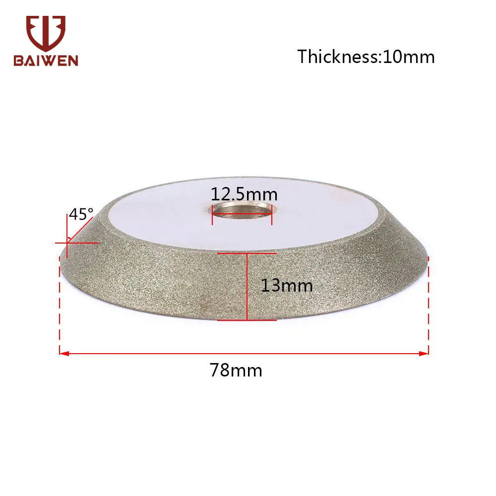 " 78 мм Алмазный шлифовальный круг режущий диск для твердосплавного металла 45 градусов
