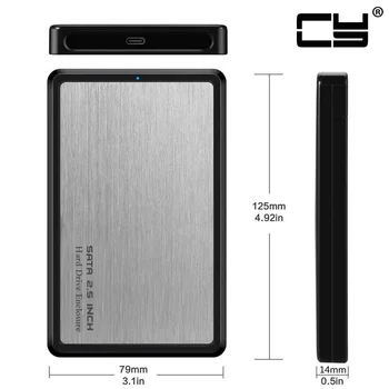 Chenyang USB-C Type-C HDD Enclosure 2.5 inch SATA SSD HDD Case USB-C 2.5 SATA SSD HDD 22Pin External Hard Disk tool free 10gb s usb 3 1 type c hdd enclosure with ventilation holes sata 3 0 ssd mobile box usb c to sata 6gb s case asm1351