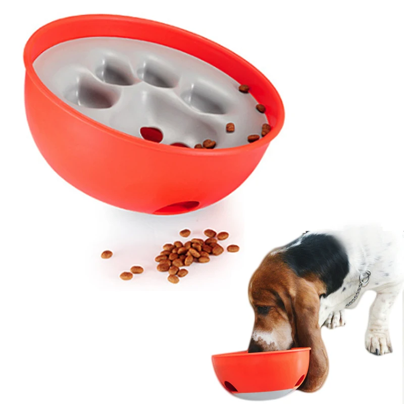 

Feeding Bowl Puzzle Dog Feeder Bowl Blue/Orange Fun Interactive Enrichment Dog Dish Slow Feeder for Dogs Cats Dish Product