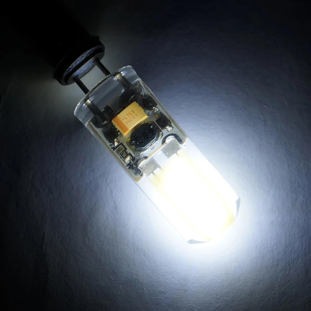 Профессиональный светодиодный 12 v Светодиодная лампа с регулировкой G4 светодиодный светильник AC/DC 12 V силиконовые светодиодный лампочка COB