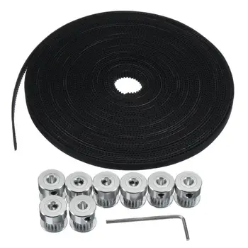 

10m 33ft 20T GT2 Timing Belt 6mm Wide 10X Pulley For 3D printer CNC RepRap Tool Set
