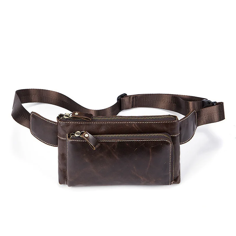 

Vintage Genuine Leather Casual Multi-functions Bag Men's Leg Waist Pack Phone Tool Kit Organizer Shoulder Bag Messenger Bag