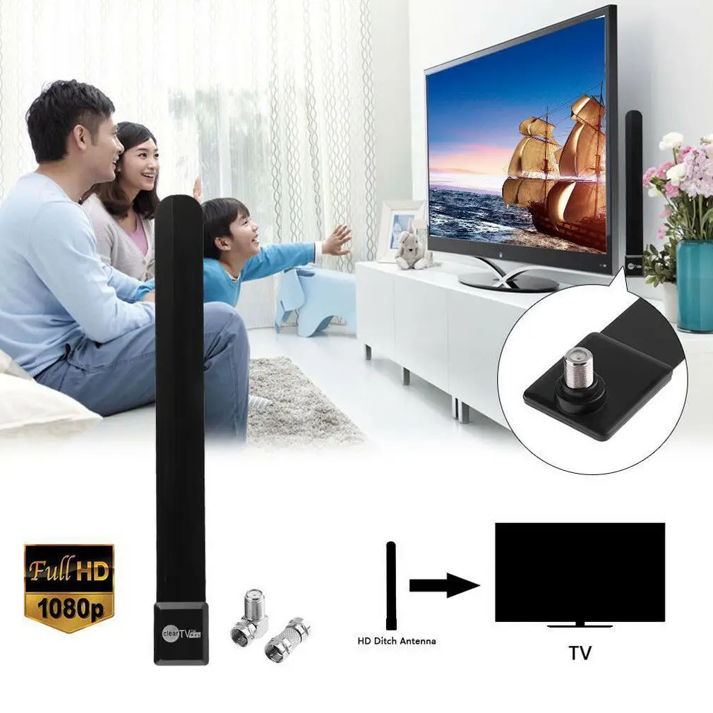 Мини прозрачный ТВ ключ HD tv 100 бесплатно цифровая антенна для использования в