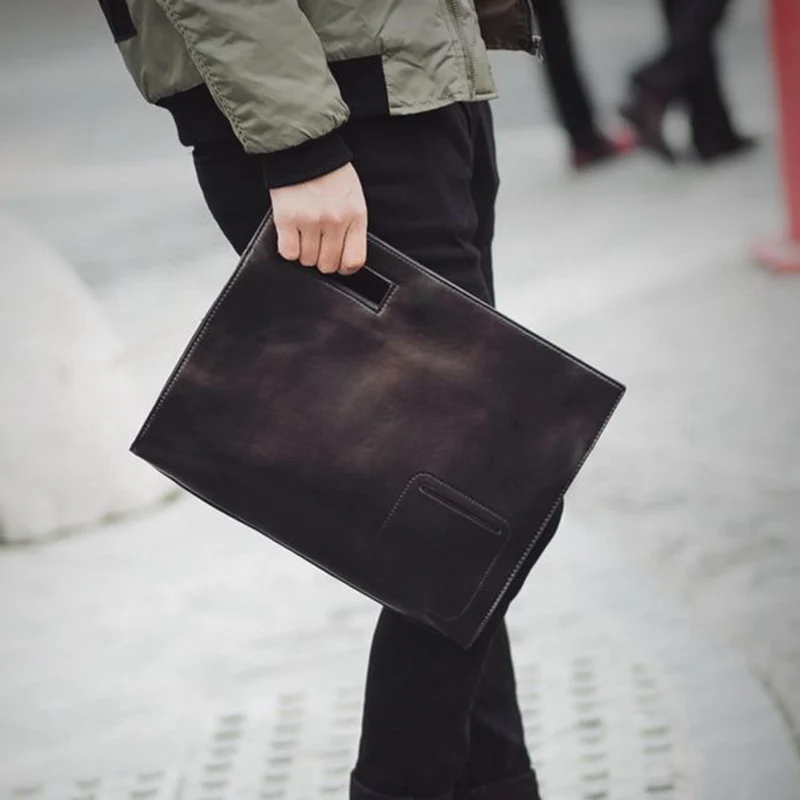 

[Super Seabob] 2019 Spring Summer Woman New Stylish Black Color Single Strap PU Leather Envelope Messenger Bag All Match LM292