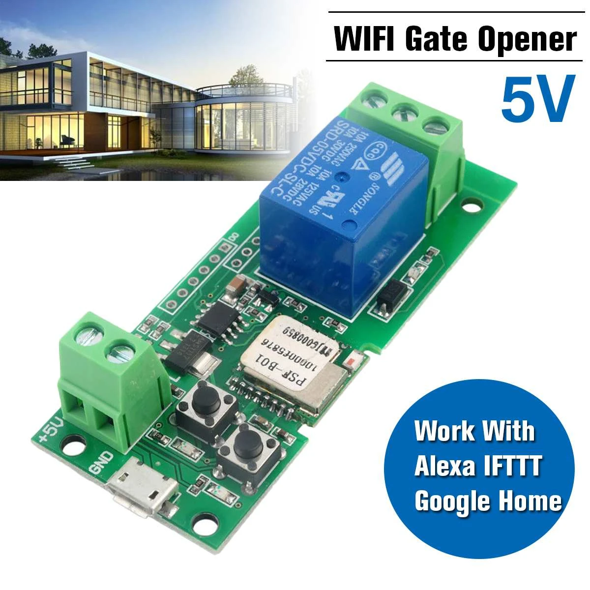 wifi garage door opener google home