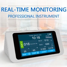 Цифровой Мониторинг качества воздуха PM2.5 PM1.0 PM10 HCHO TVOC AQI детектор тестер Температура влажность счетчик диагностический инструмент