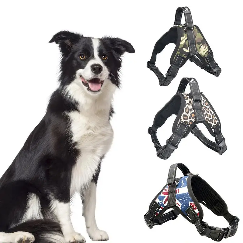 

Saddle Type Dog Harness With Handle Adjustable Easy Control For Medium Large Dogs Outdoor Soft Dog Vest Harness Pet Supplies