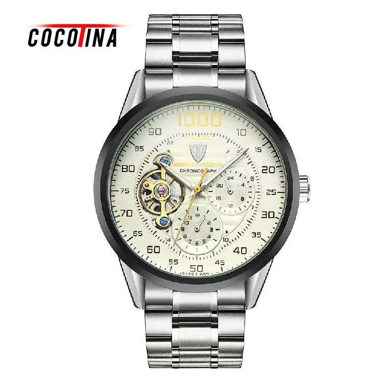 

COCOTINA Brand Men Automatic Mechanical Watch Sport Clock Casual Business Wristwatch Waterproof 30m LJX9087