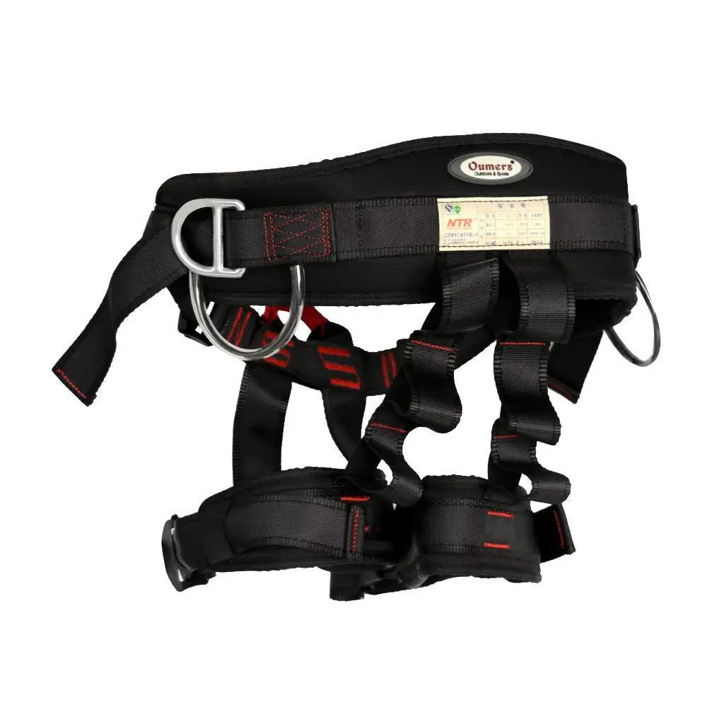 New Sale NTR 22kN Black Adjustable Harness Security Seat Belt Climbing