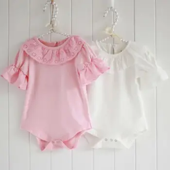 

Lace Collar Baby Girls Short Sleeve Bodysuit Romper Jumpsuit One-pieces Outfits