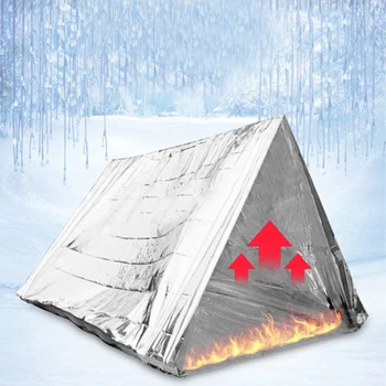 

1* Tent Outdoor Emergency Tent Blanket Sleeping Survival Reflective Shelter Camping