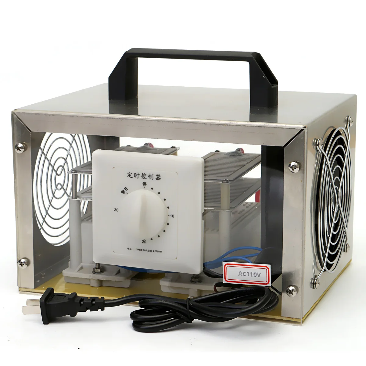 

Honme Car AC 110V 20g Ozone Generator Disinfection Machine Home Air Purifier + Steel Cover US Plug